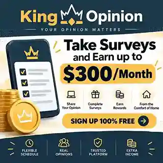 King Survey paid online surveys, sponsored offer