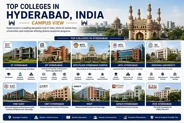 Top colleges in Hyderabad India - campus view
