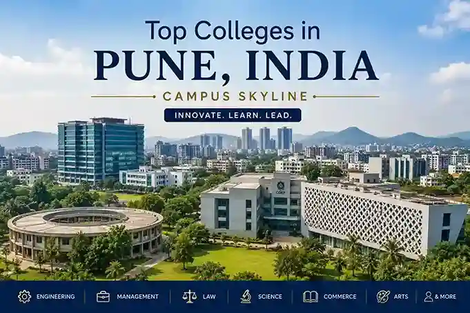 Top colleges in Pune India campus skyline